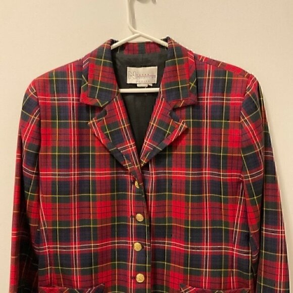 ⭐️HOST PICK⭐️ RARE Vintage 1980’s Nygard Tartan Stewart Plaid 100% Wool Blazer - Picture 4 of 6
